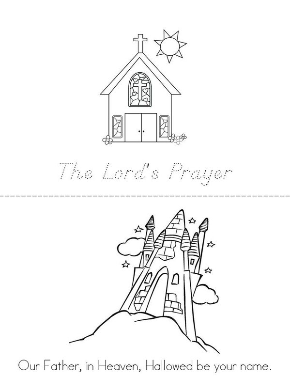 The Lord's Prayer Mini Book - Sheet 1