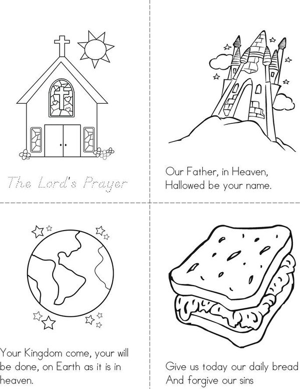 The Lord's Prayer Mini Book - Sheet 1