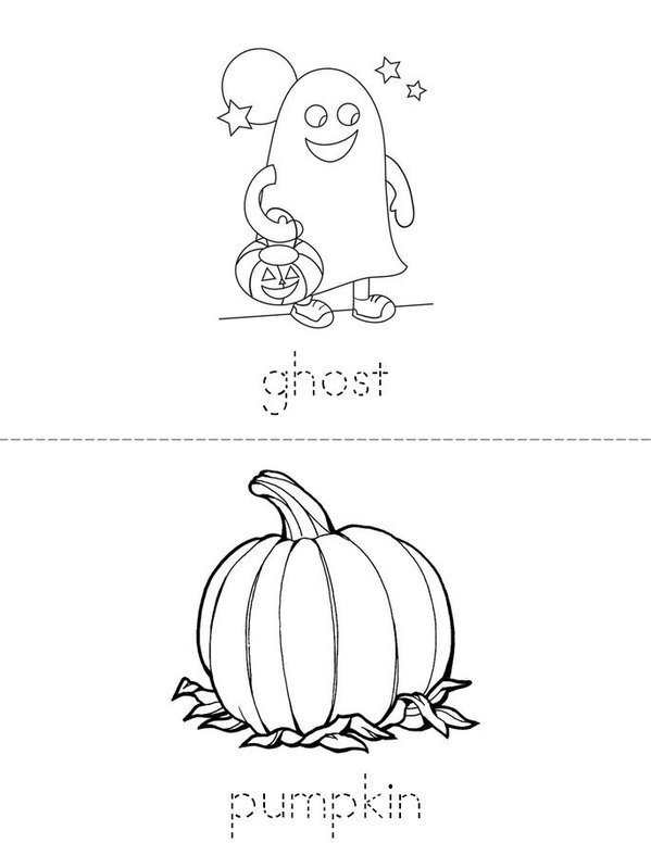 Halloween Words Mini Book - Sheet 1