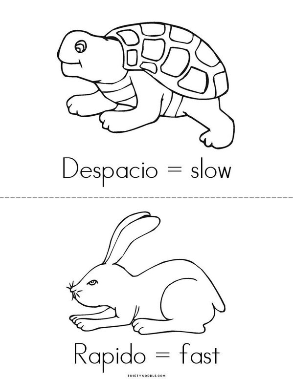 Rapido y Despacio Mini Book