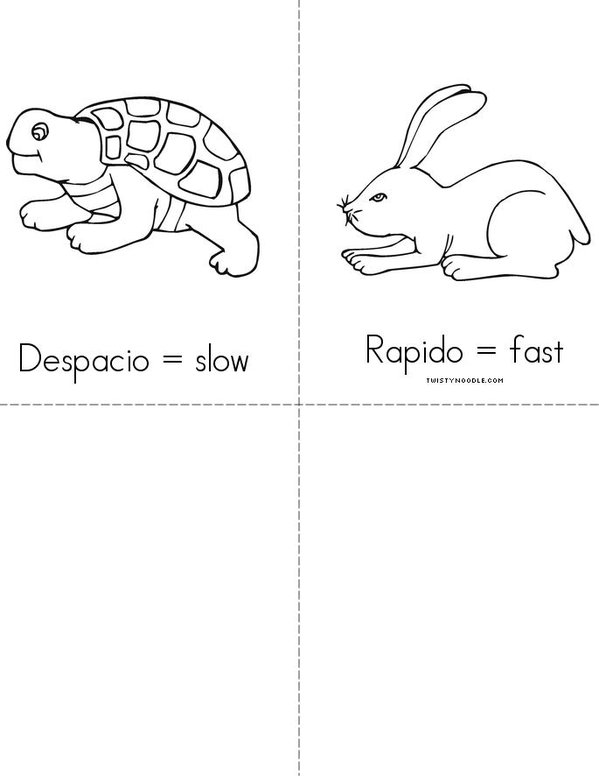 Rapido y Despacio Mini Book