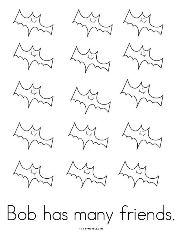 Bob the Bat Mini Book - Sheet 4