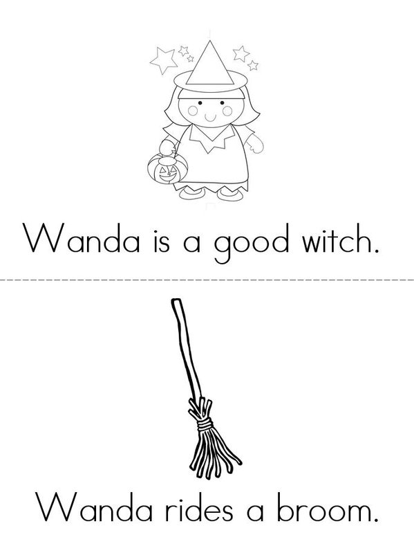 Wanda the Witch Mini Book - Sheet 1