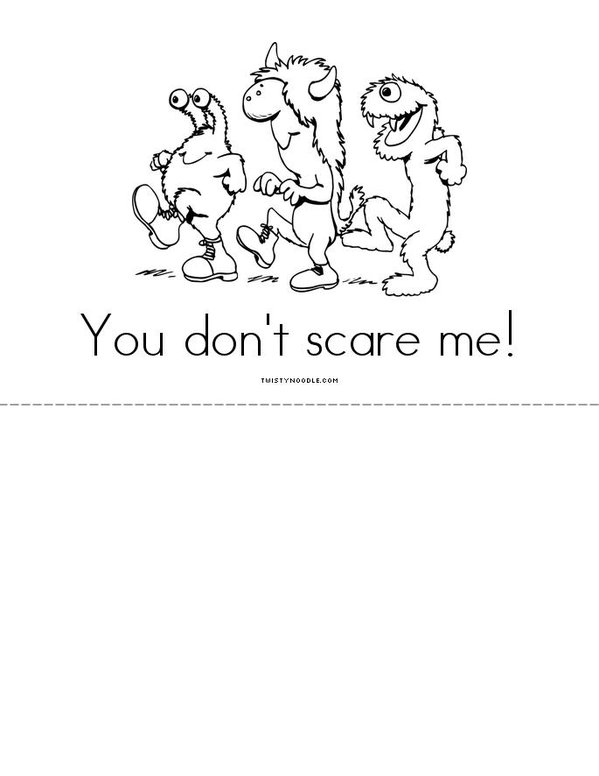 Go away Monster! Mini Book - Sheet 4