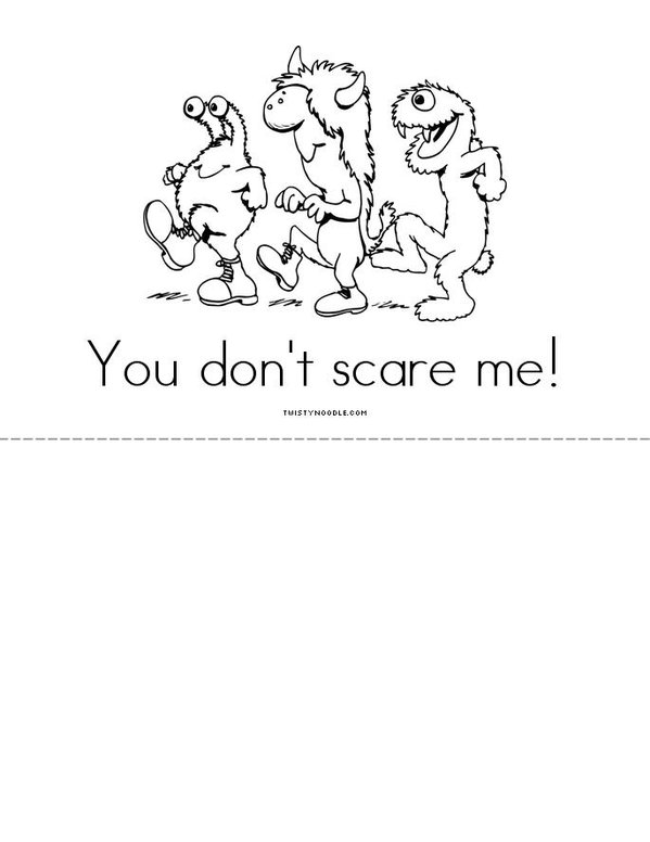 Go Away Monster! Mini Book - Sheet 4