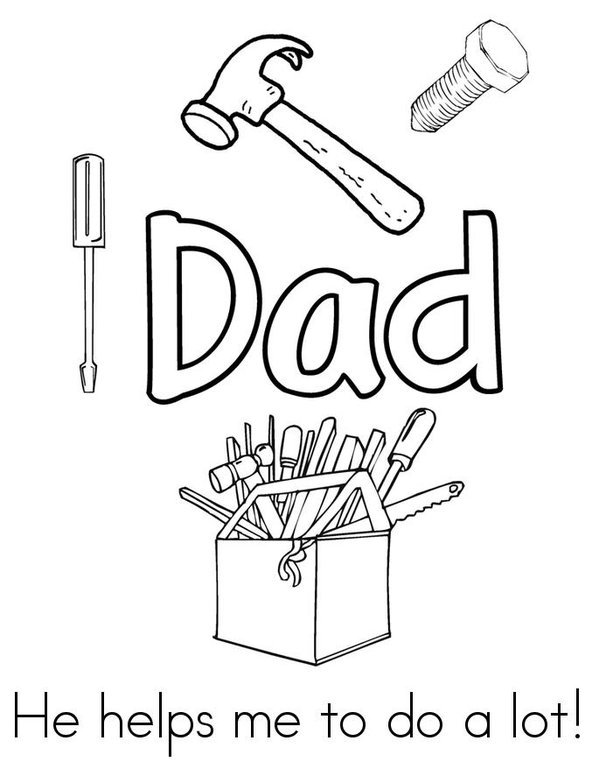 Happy Fathers Day Mini Book - Sheet 3