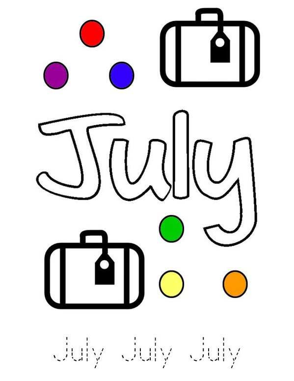 Welcome July! Mini Book - Sheet 2
