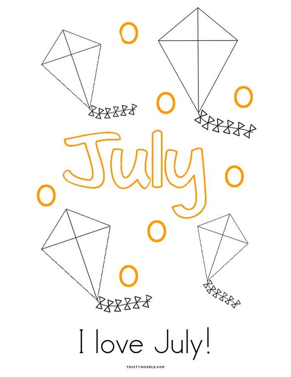 I Love July! Mini Book - Sheet 8
