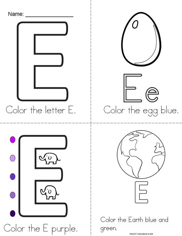 I See a Colorful Letter E! Mini Book