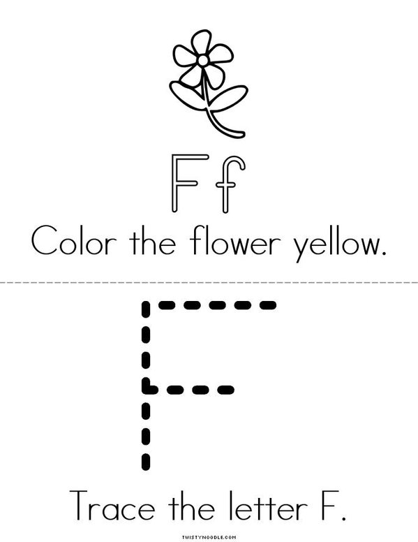 I See a Colorful Letter F! Mini Book - Sheet 2