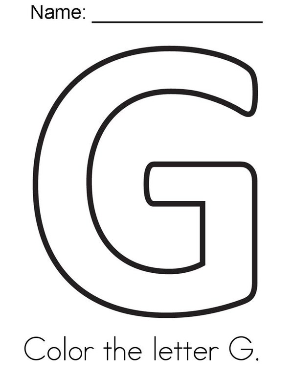 G is Great! Mini Book - Sheet 1