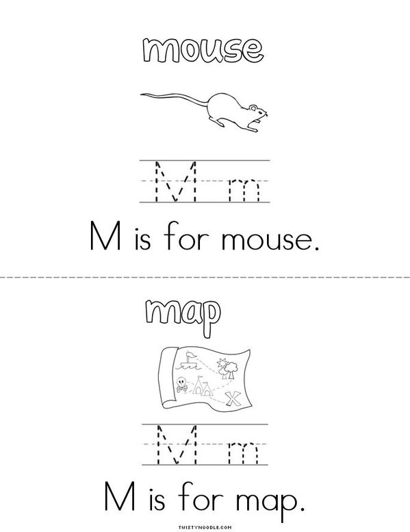 M is for...  Mini Book - Sheet 2