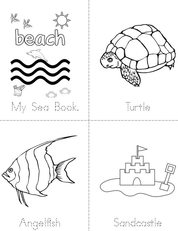 My Sea Book Mini Book - Sheet 1