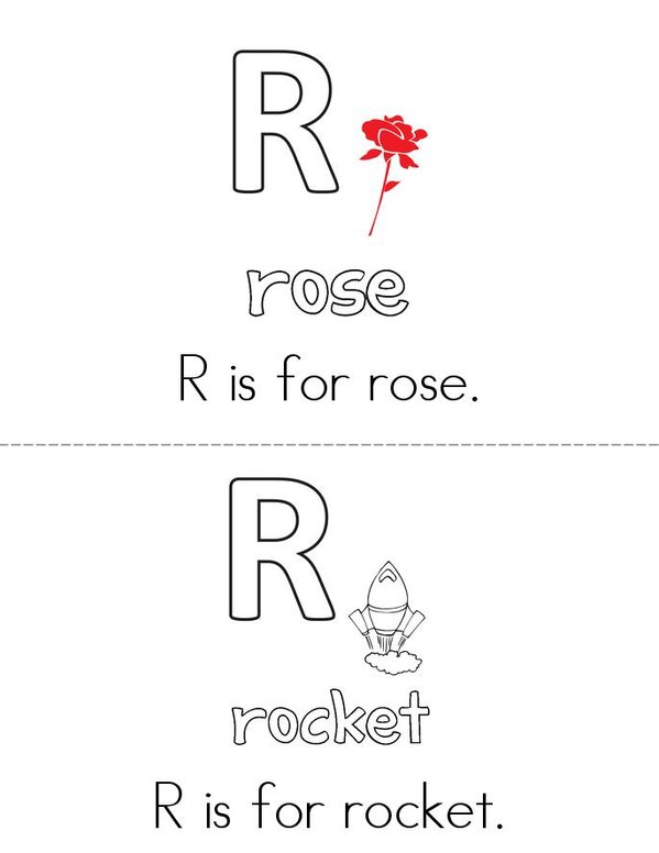 R is for... Mini Book - Sheet 2