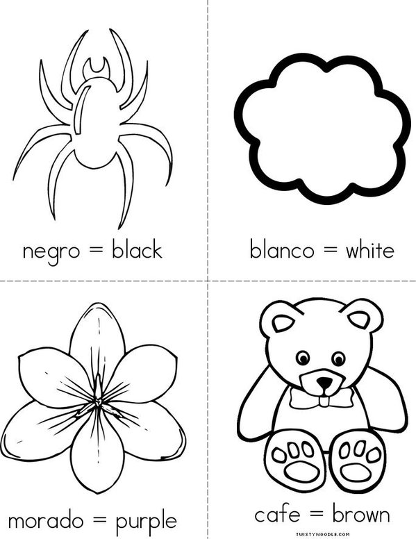 negro, blanco, morado, cafe Mini Book