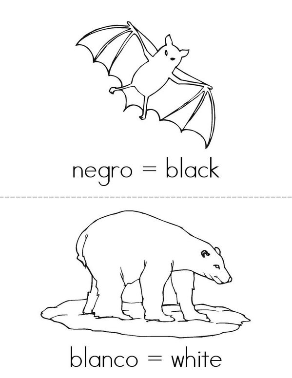 negro, blanco, morado, cafe 2 Mini Book - Sheet 1