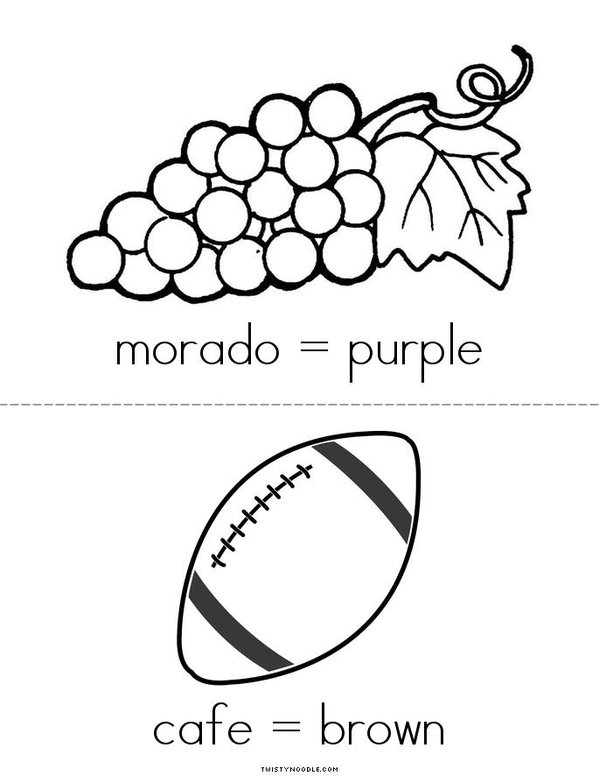 negro, blanco, morado, cafe 2 Mini Book - Sheet 2