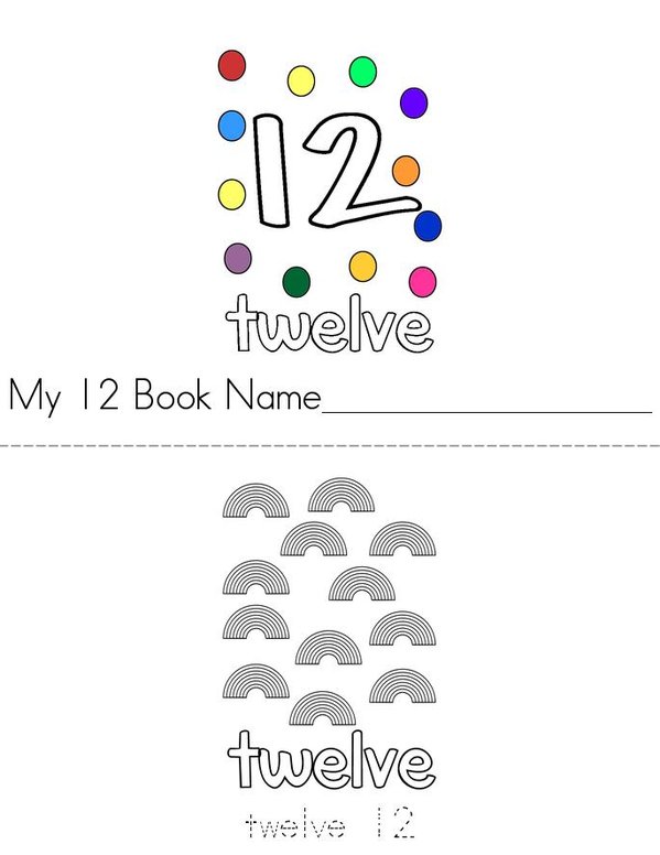 My 12 Book Mini Book - Sheet 1