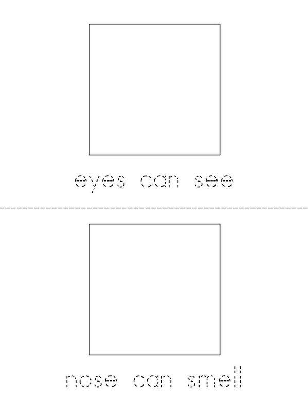 5 senses Mini Book - Sheet 2