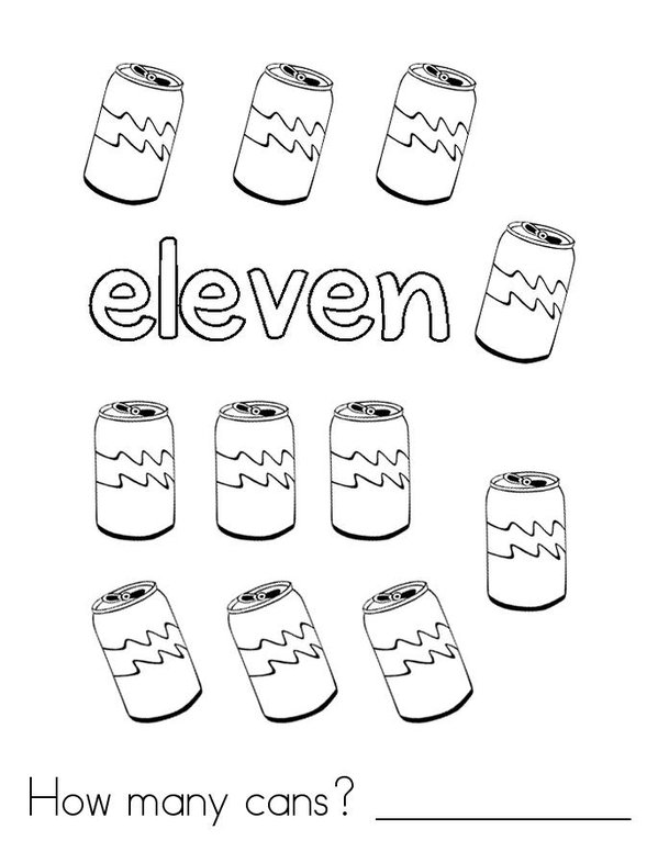 I Can Count to Eleven Mini Book - Sheet 3