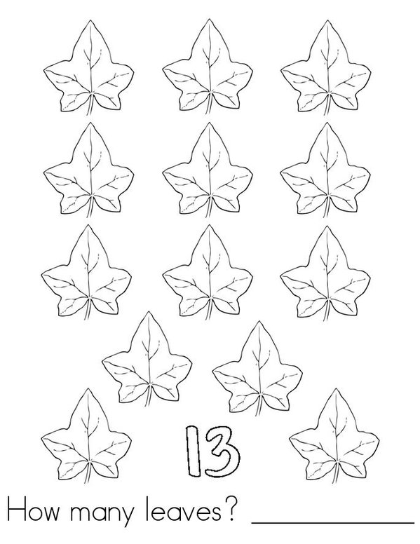 I Can Count to 13 Mini Book - Sheet 1
