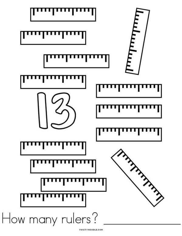 I Can Count to 13 Mini Book - Sheet 4