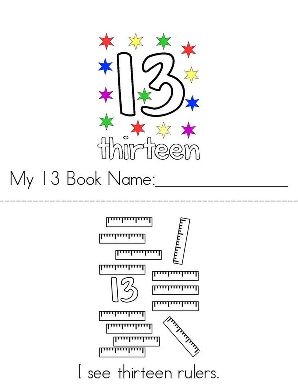 My 13 Book Mini Book - Sheet 1