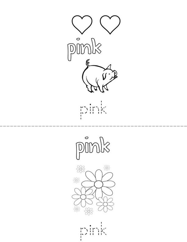 My Pink Book Mini Book - Sheet 1