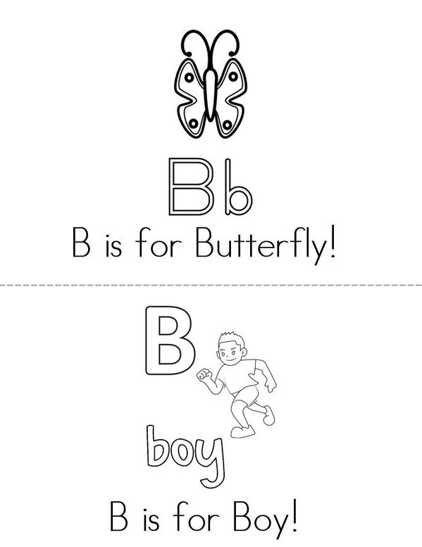 My Letter B Book  Mini Book - Sheet 4