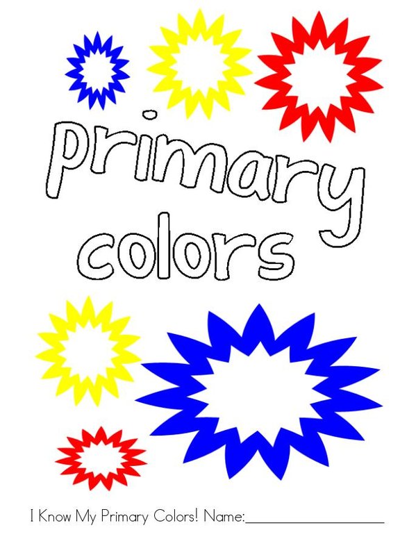 I Know My Primary Colors Mini Book - Sheet 1