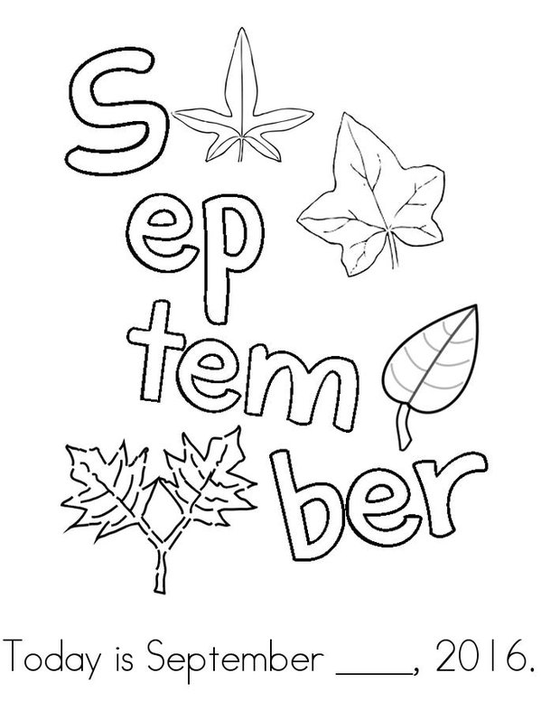 S is for September! Mini Book - Sheet 3