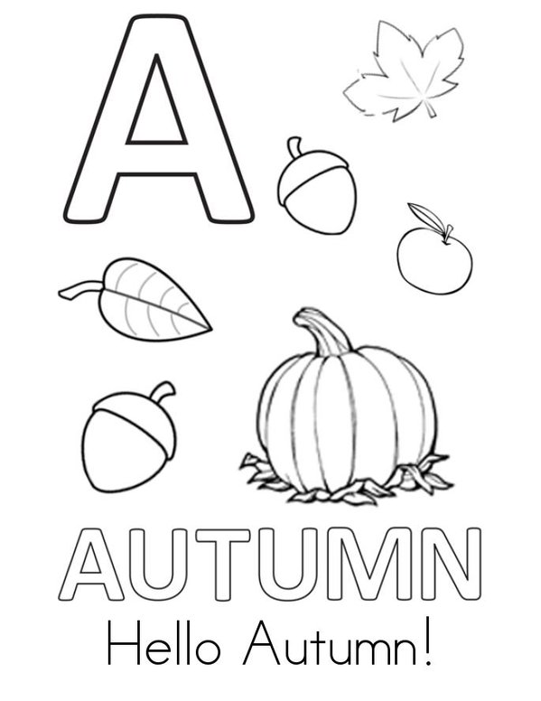 Hello Autumn! Mini Book - Sheet 1