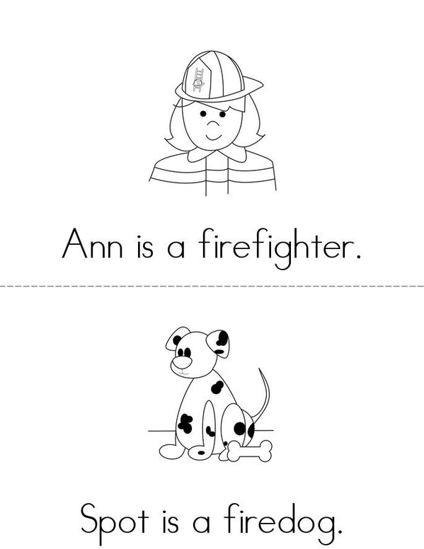 Ann and Spot Mini Book - Sheet 1