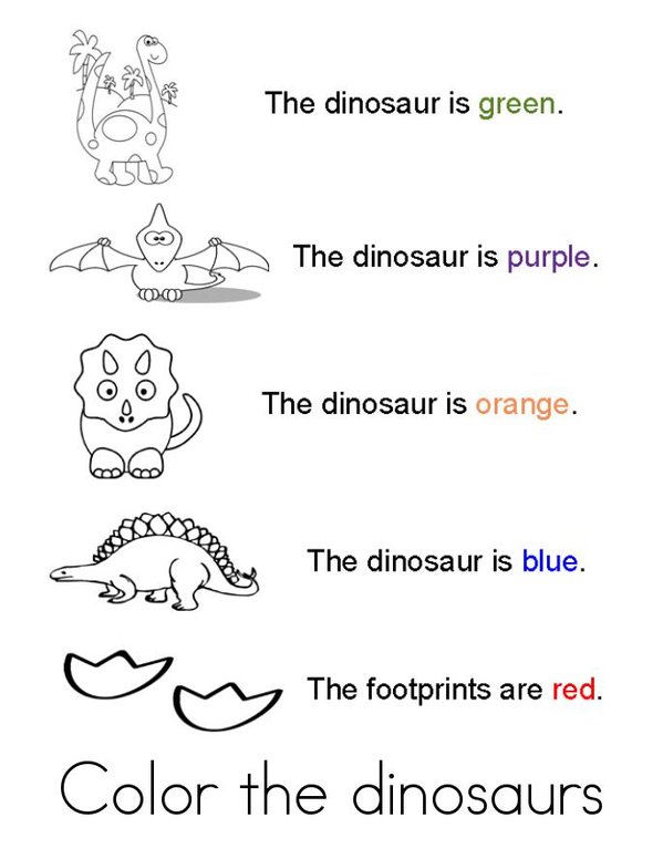 Learning About Dinosaurs Is Fun! Mini Book - Sheet 2