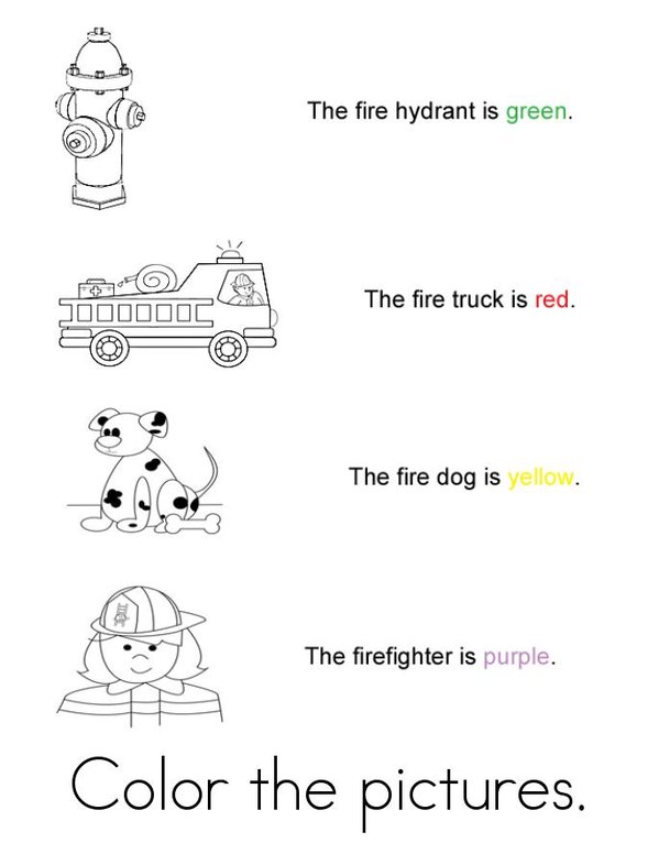 Firefighting Mini Book - Sheet 3