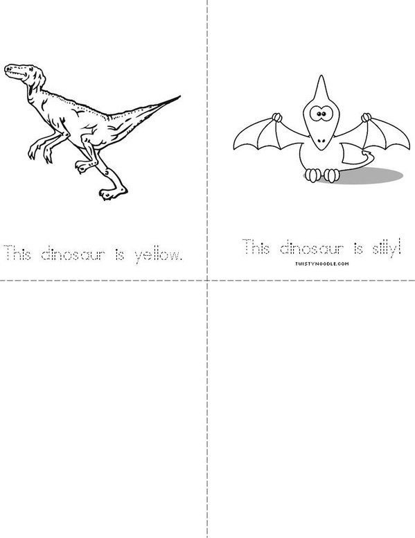 Dinosaur Colors Mini Book - Sheet 2