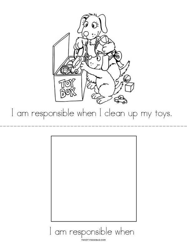 I am responsible!  Mini Book - Sheet 2