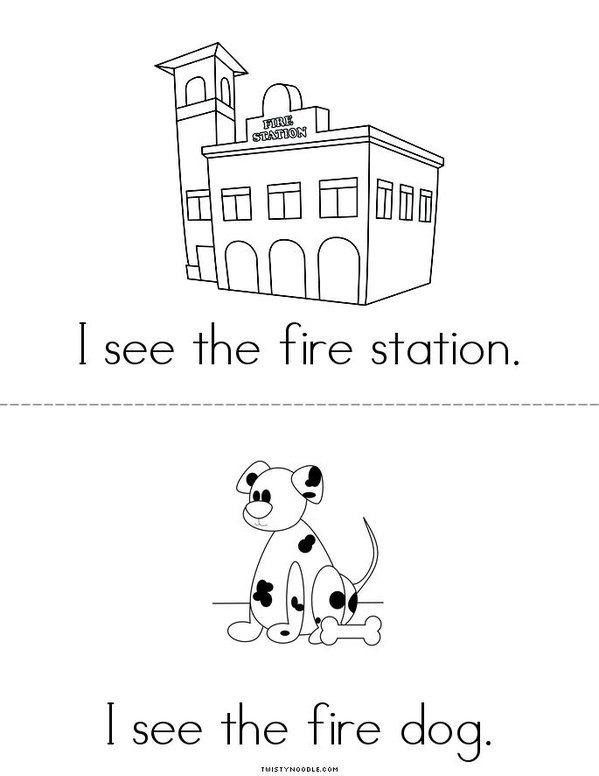 I See the Firefighter Mini Book - Sheet 2