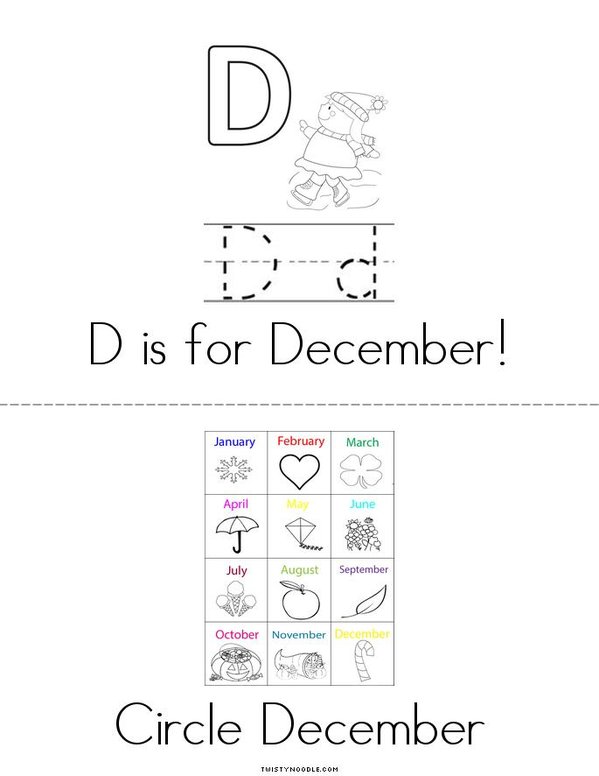 Hello December! Mini Book - Sheet 2