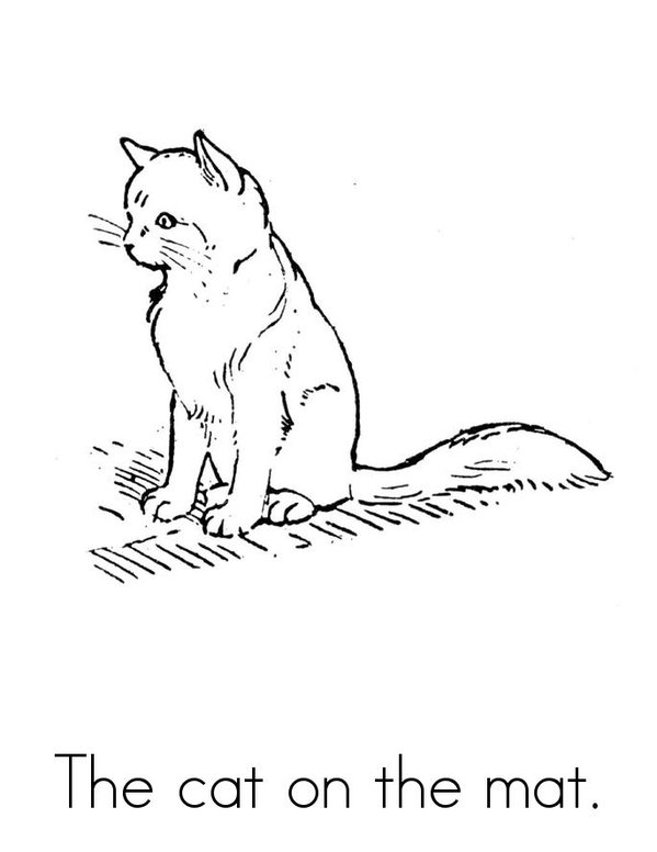 The Cat on the Mat Mini Book - Sheet 1