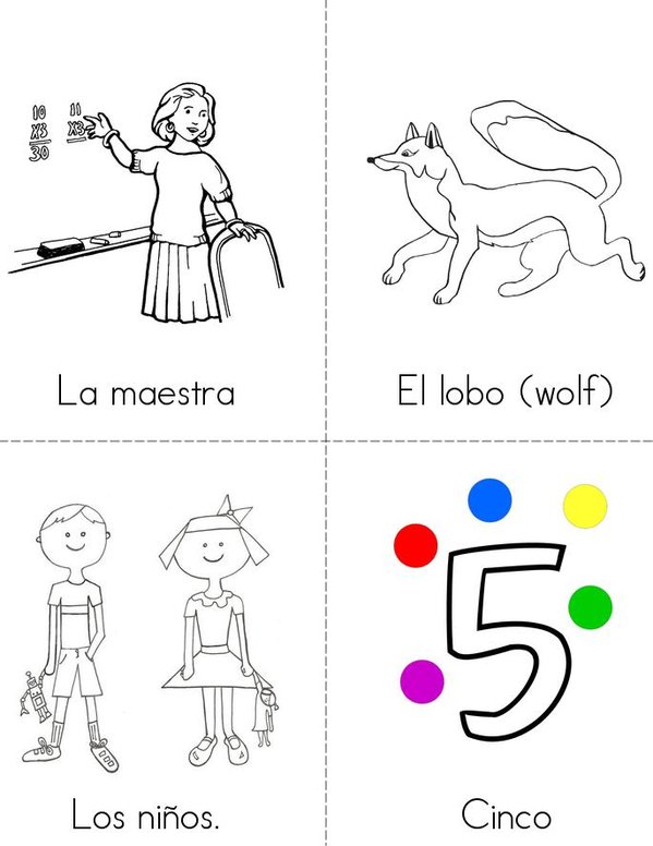 Spanish Flashcards Fall 2016 Mini Book - Sheet 2