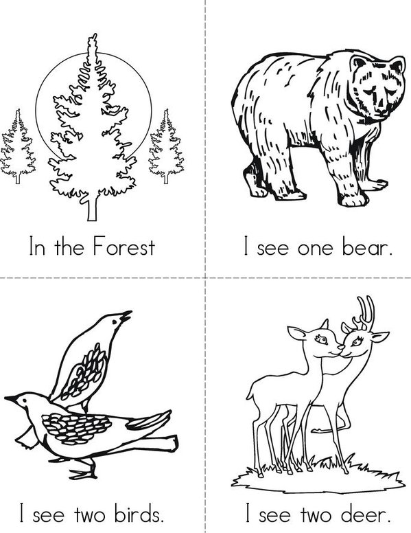 In the Forest Mini Book - Sheet 1