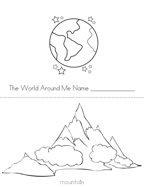 The World Around Me Mini Book - Sheet 1