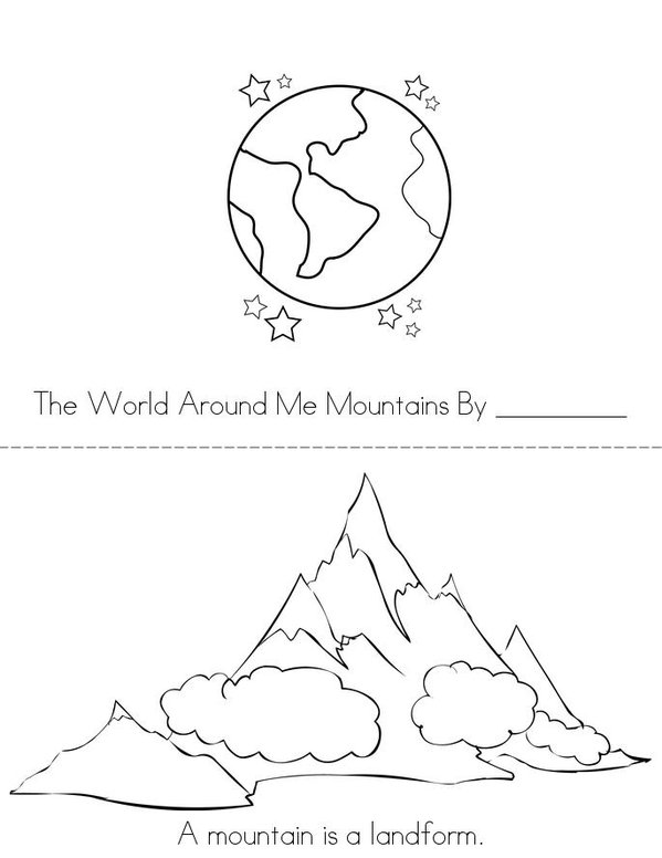 Mountains Mini Book - Sheet 1