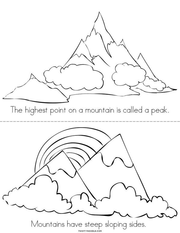Mountains Mini Book - Sheet 2