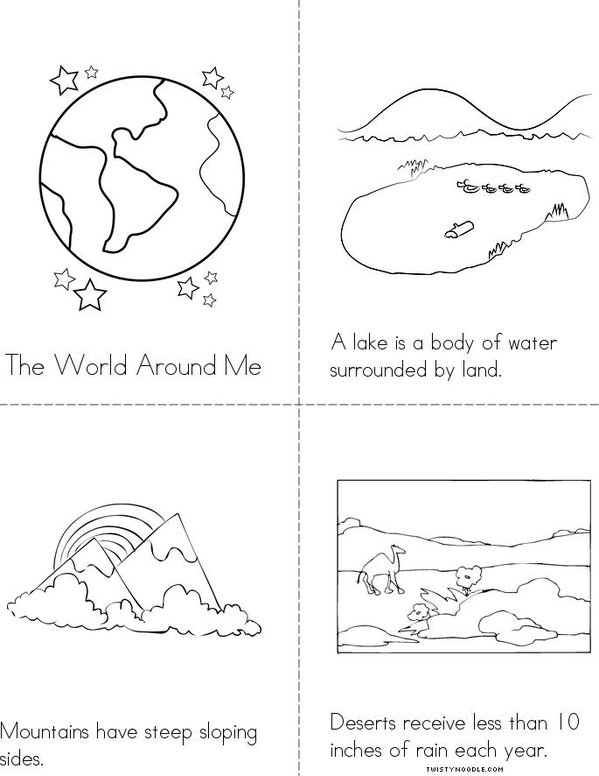 landforms coloring pages for kids