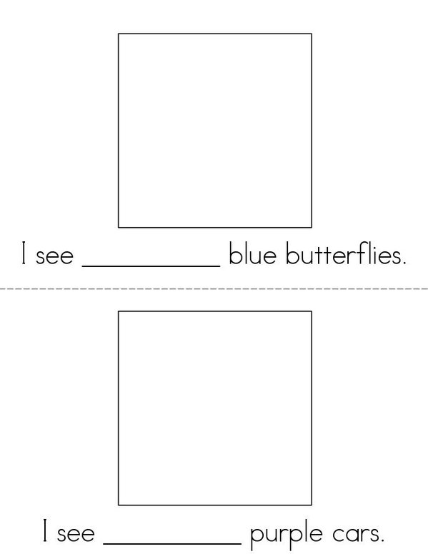 My Mini Book of Number Words Mini Book - Sheet 3