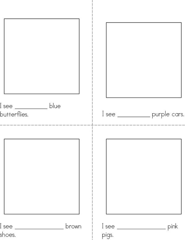 My Mini Book of Number Words Mini Book - Sheet 2