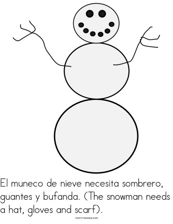 El Muneco de Nieve Mini Book - Sheet 4