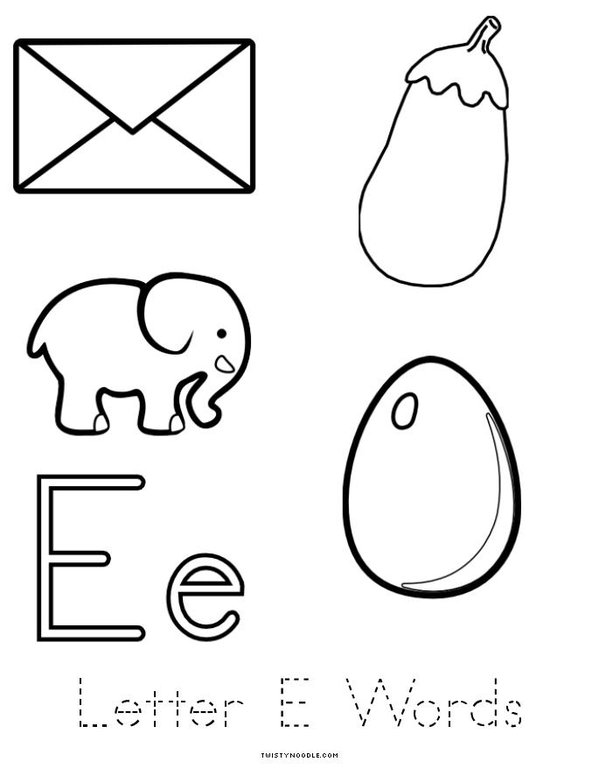 E is for Elephant Mini Book - Sheet 4